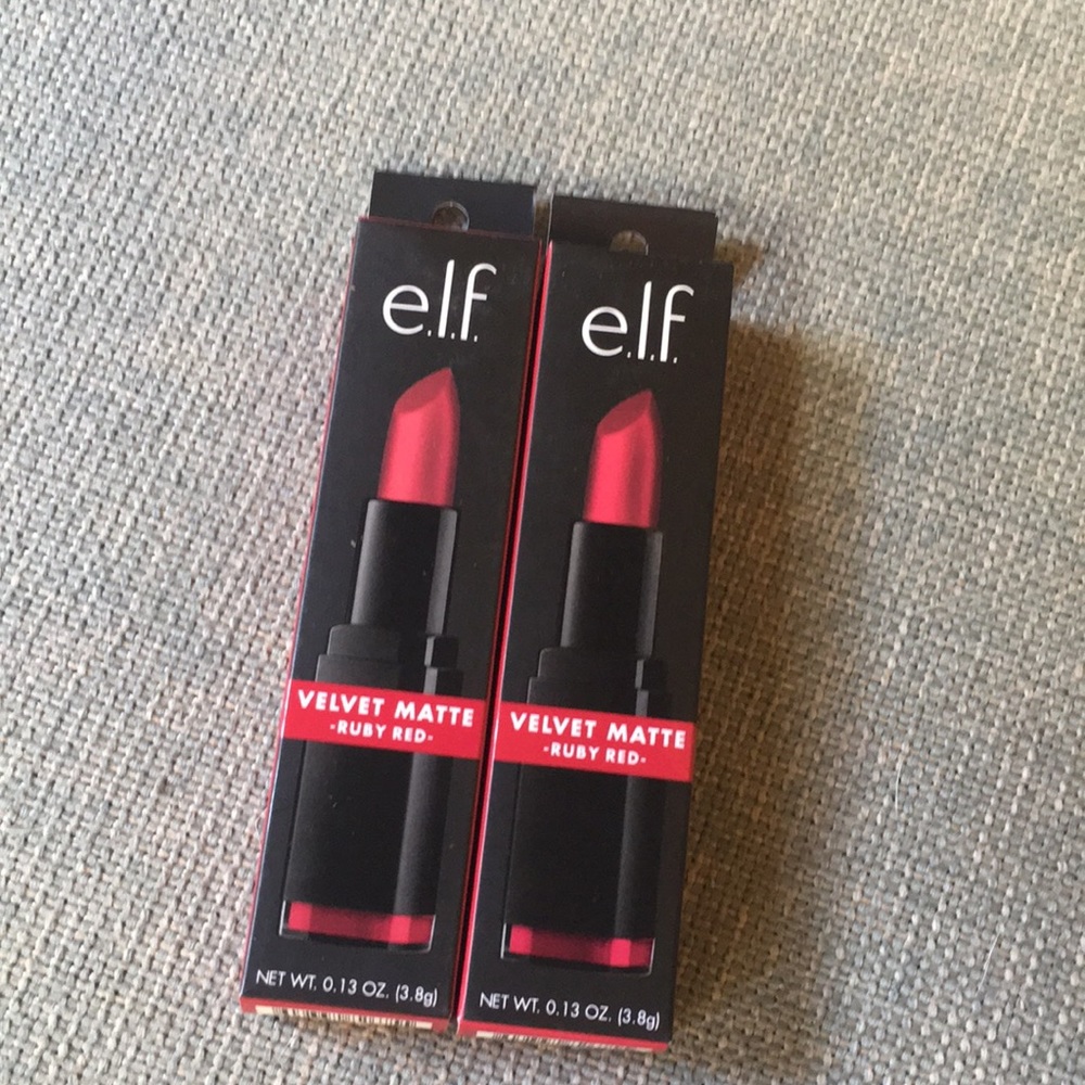NWT ELF Velvet Matte Ruby Red lipstick .13 Oz (2 pack)